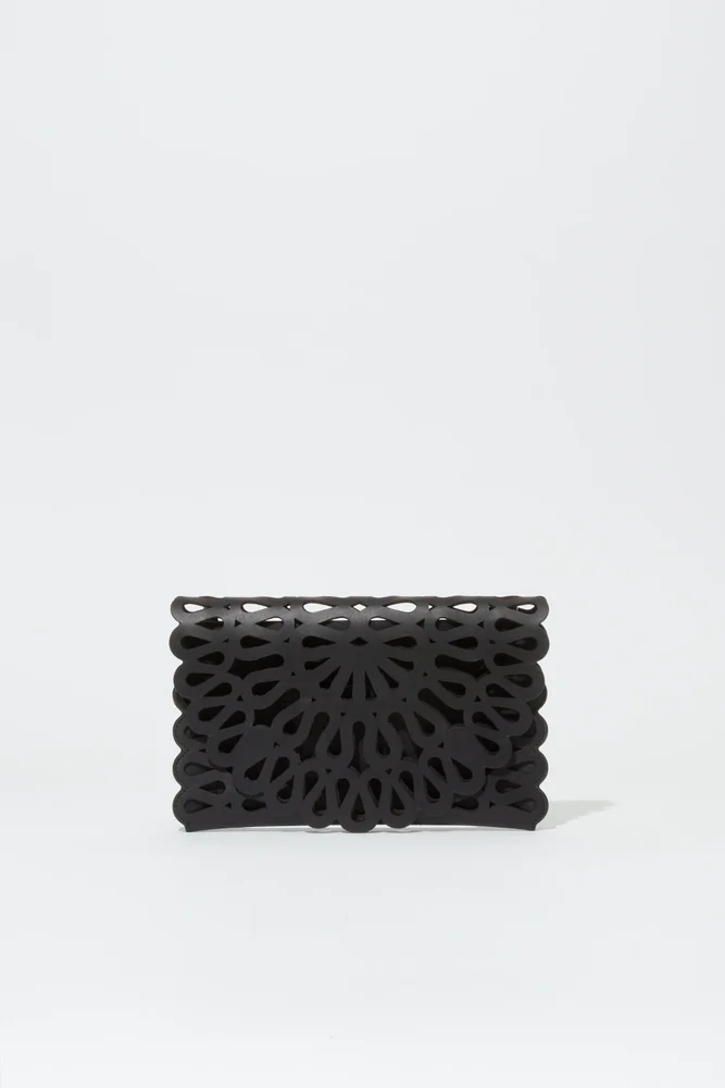 Mccall Laser Cut Leather Clutch