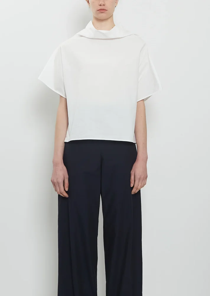 Cotton Popeline Short Chunky Tunic - White