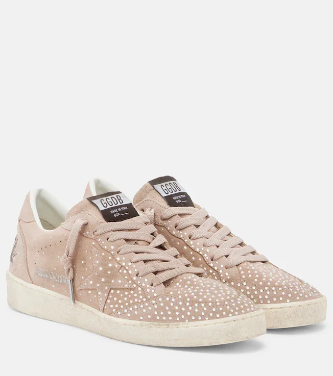 Ball Star embellished suede sneakers