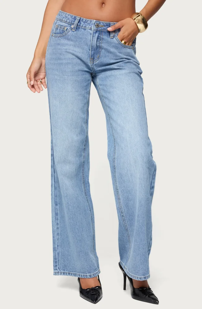 Holly Mid Rise Straight Leg Jeans