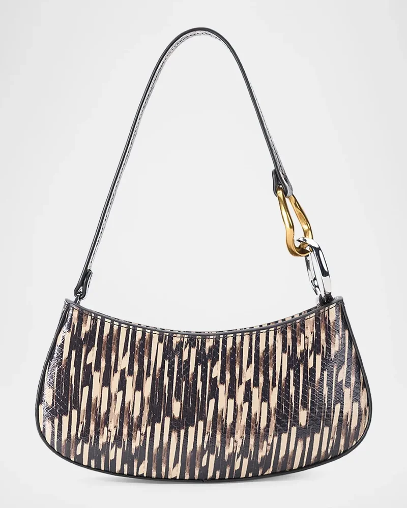 Ollie Printed Embossed Leather Shoulder Bag