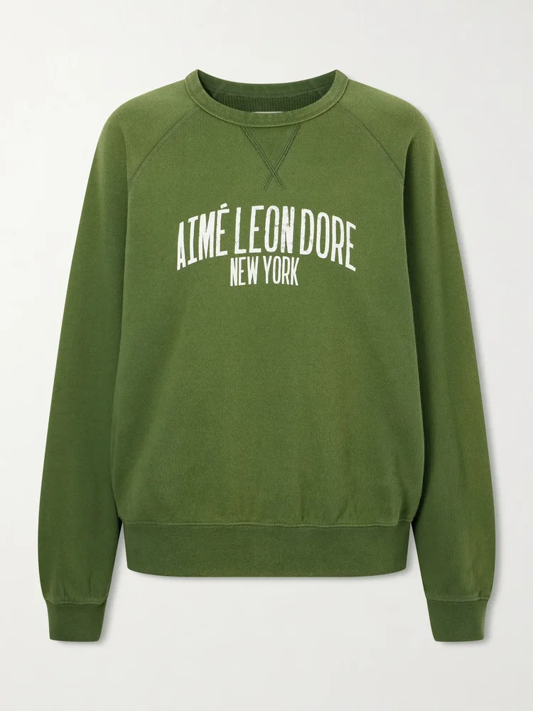 Logo-print cotton-blend jersey sweatshirt