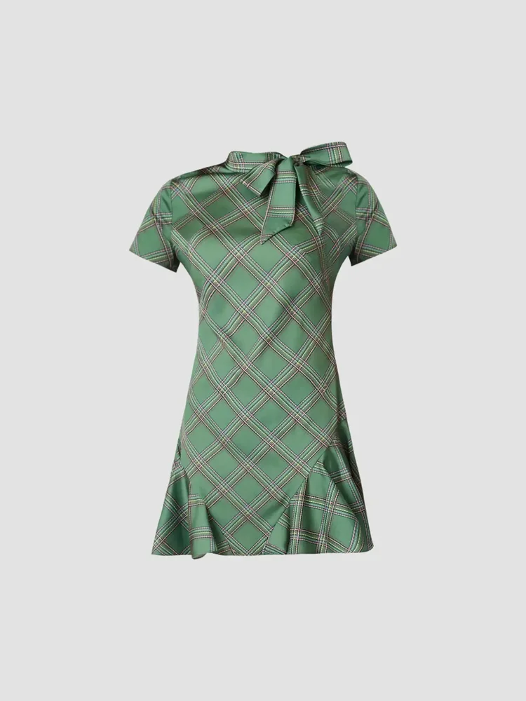 Bosher Dash Plaid Mini Dress