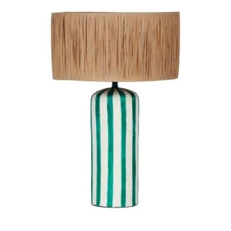 Ravello Striped Papier Mache Table Lamp