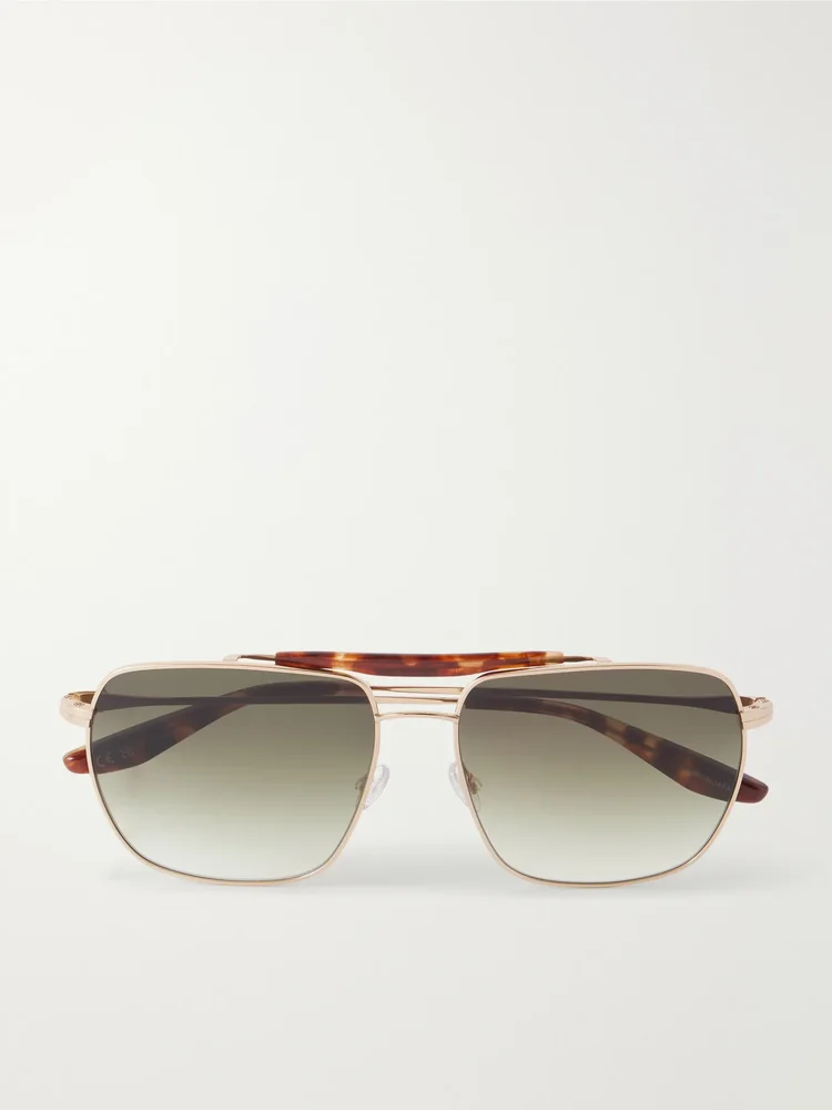 Bhanot aviator-style gold-tone sunglasses