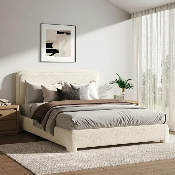 Hayden Boucle Upholstered Platform Bed