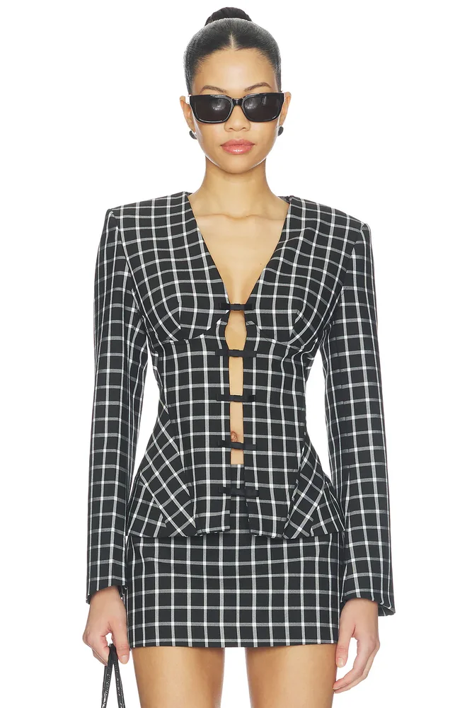 Large Check Suiting Blazer
