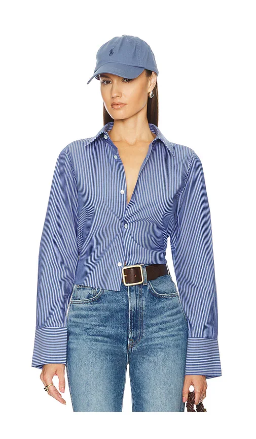 Pinstripe Poplin Fitted Shirt Helsa