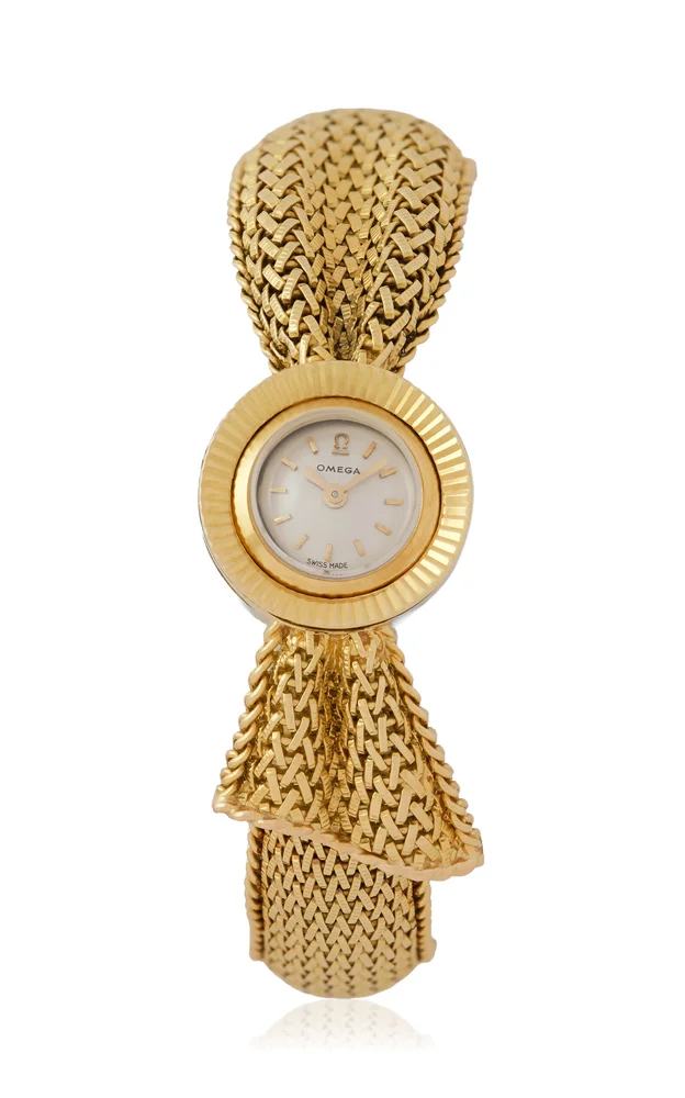Vintage Omega Mesh Ribbon Bangle Watch