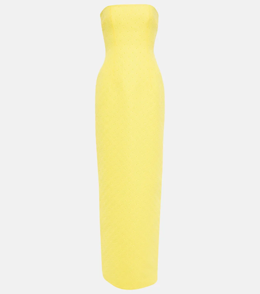 Laelia floral jacquard maxi dress