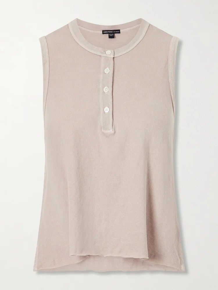 Cotton-piqué tank