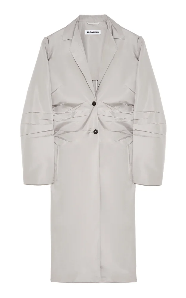 Silk-Blend Midi Coat