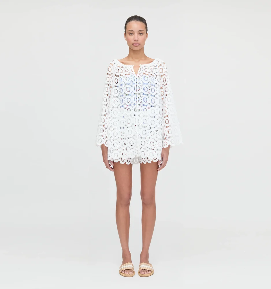 The Enella Tunic - White Broderie