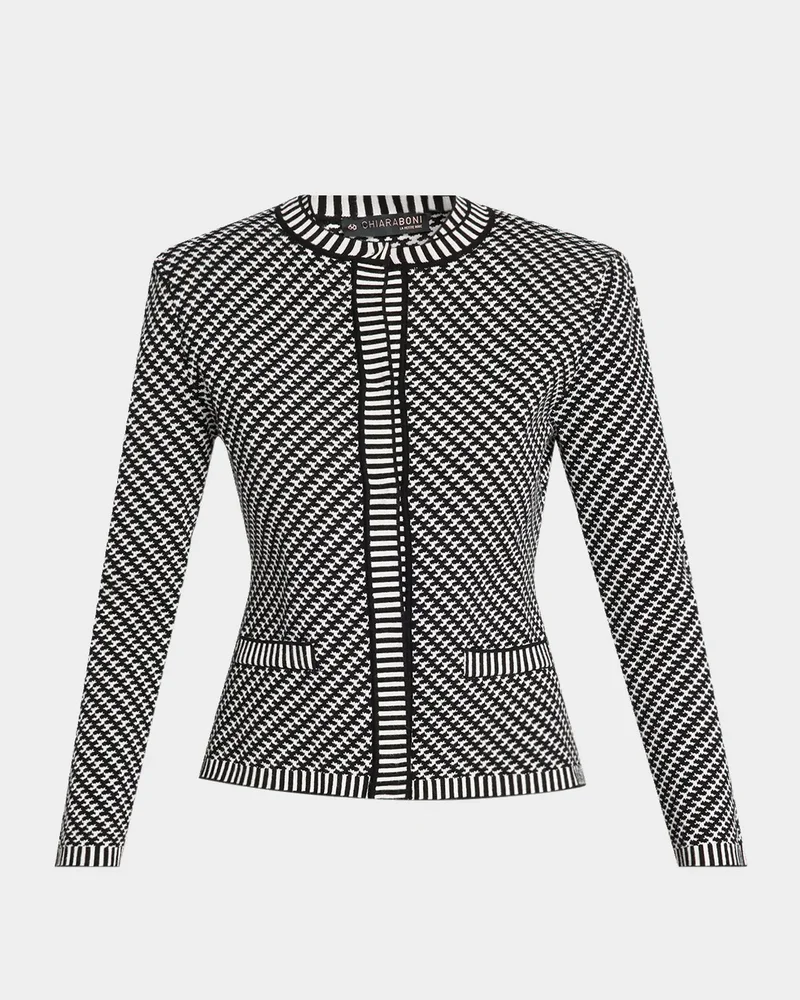 Ritz Bic 2-Piece Houndstooth Cardigan & Skirt Set