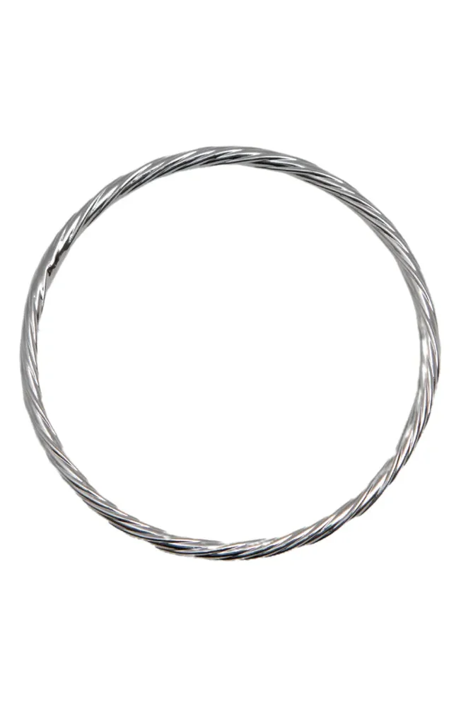 Sterling Silver Twisted Bangle Bracelet