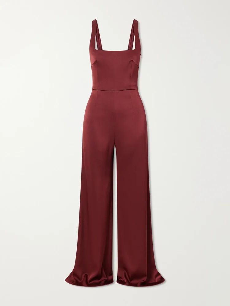 Geneva Sunrise satin jumpsuit