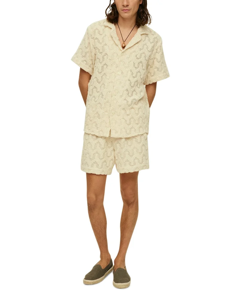 Relaxed Fit Altas Crochet Shirt & Drawstring 5.5" Shorts