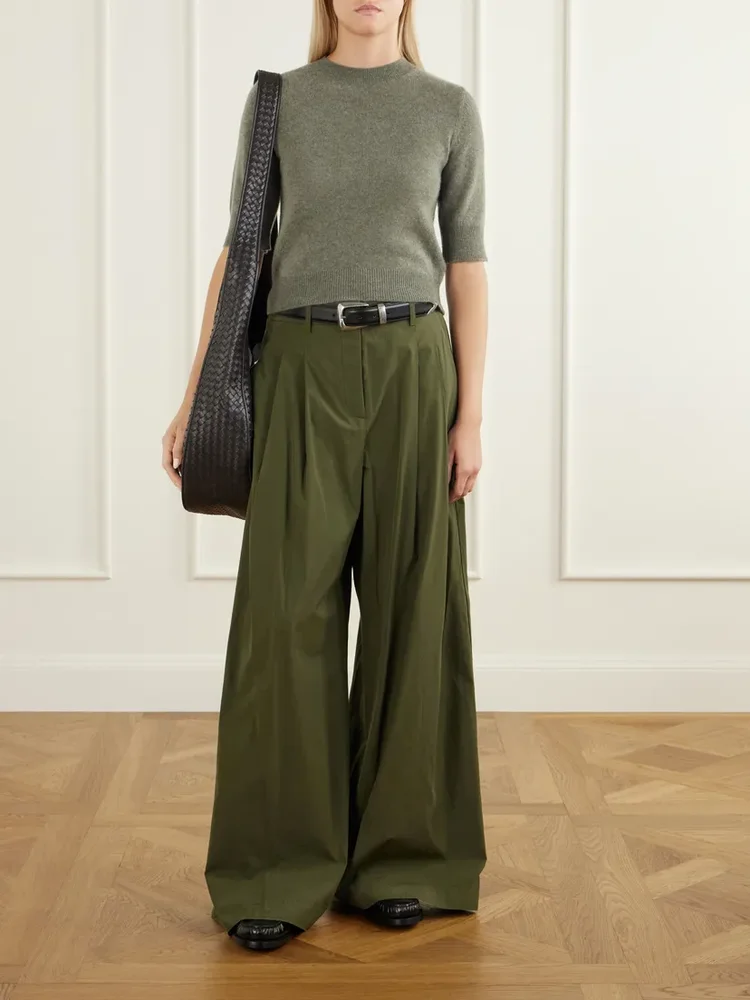 Chypre cropped organic cashmere sweater