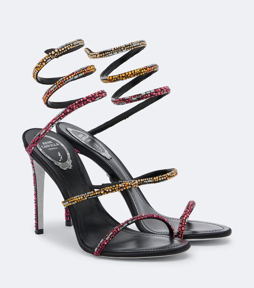 Cleo Swarovski®-embellished satin sandals