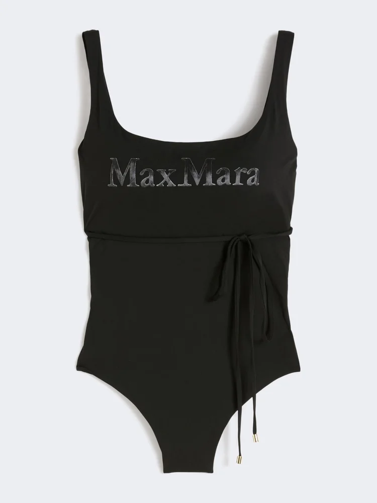 Max Mara Woman - Jersey logo swimsuit - Black