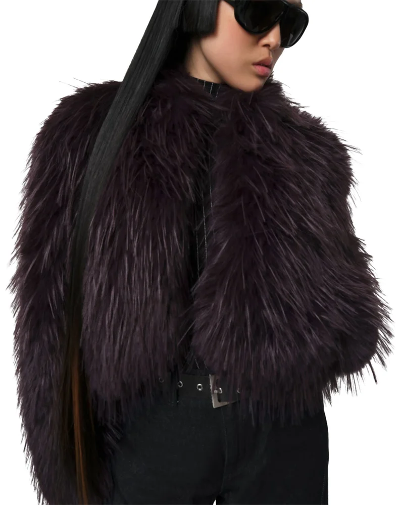 Ginette Faux Fur Cropped Jacket