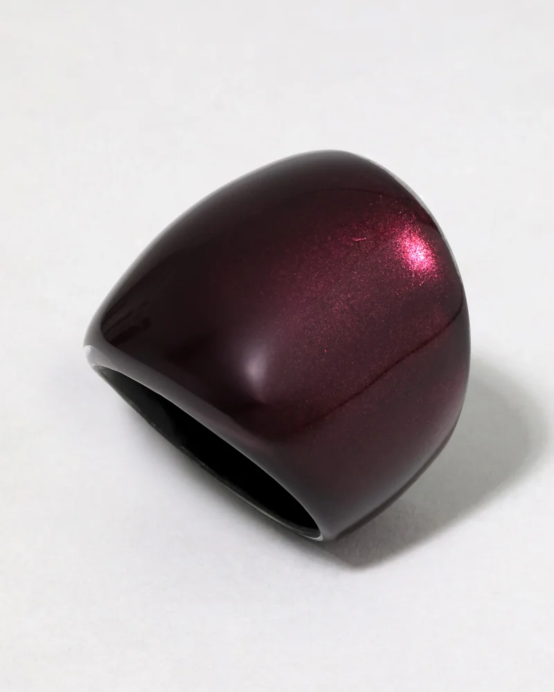 Lucite Block Ring- Black Cherry