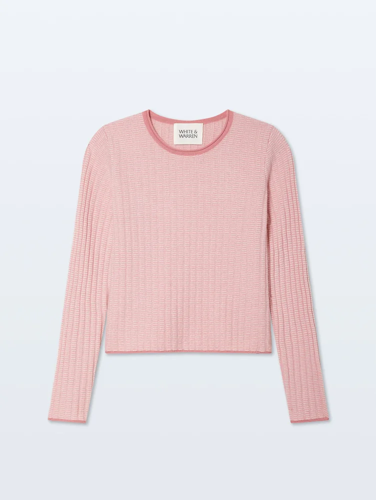 Cashmere Textured Crewneck