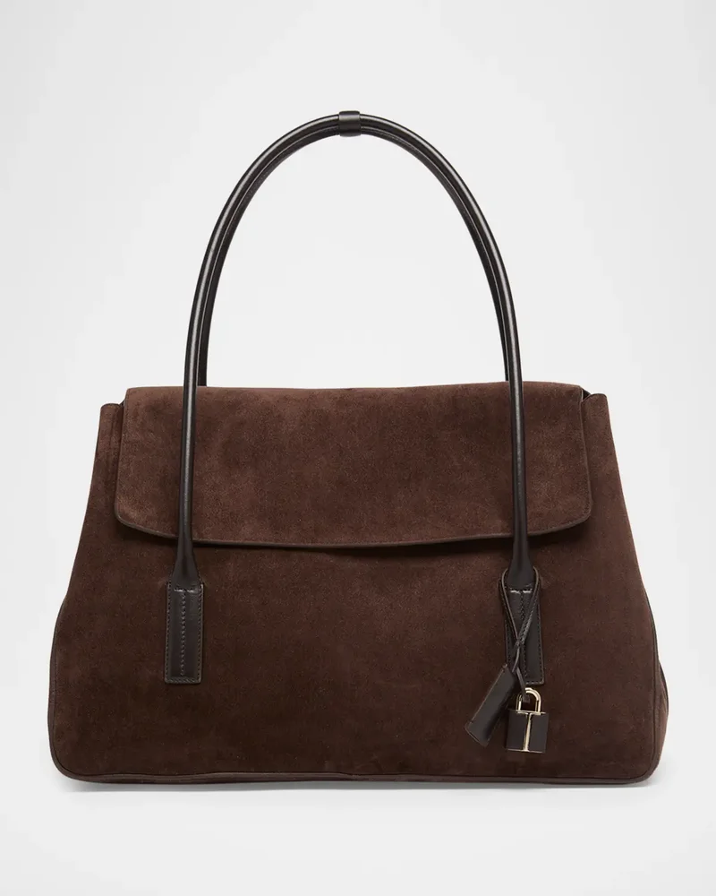 Eclipse Suede Shoulder Bag