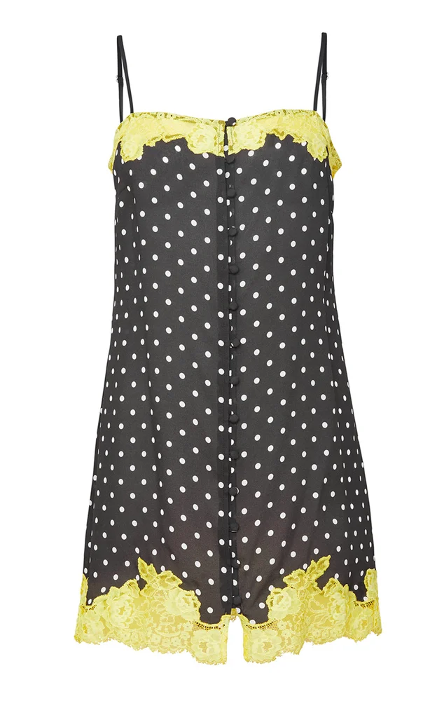 Juliet Lace-Trimmed Silk Georgette Slip Dress