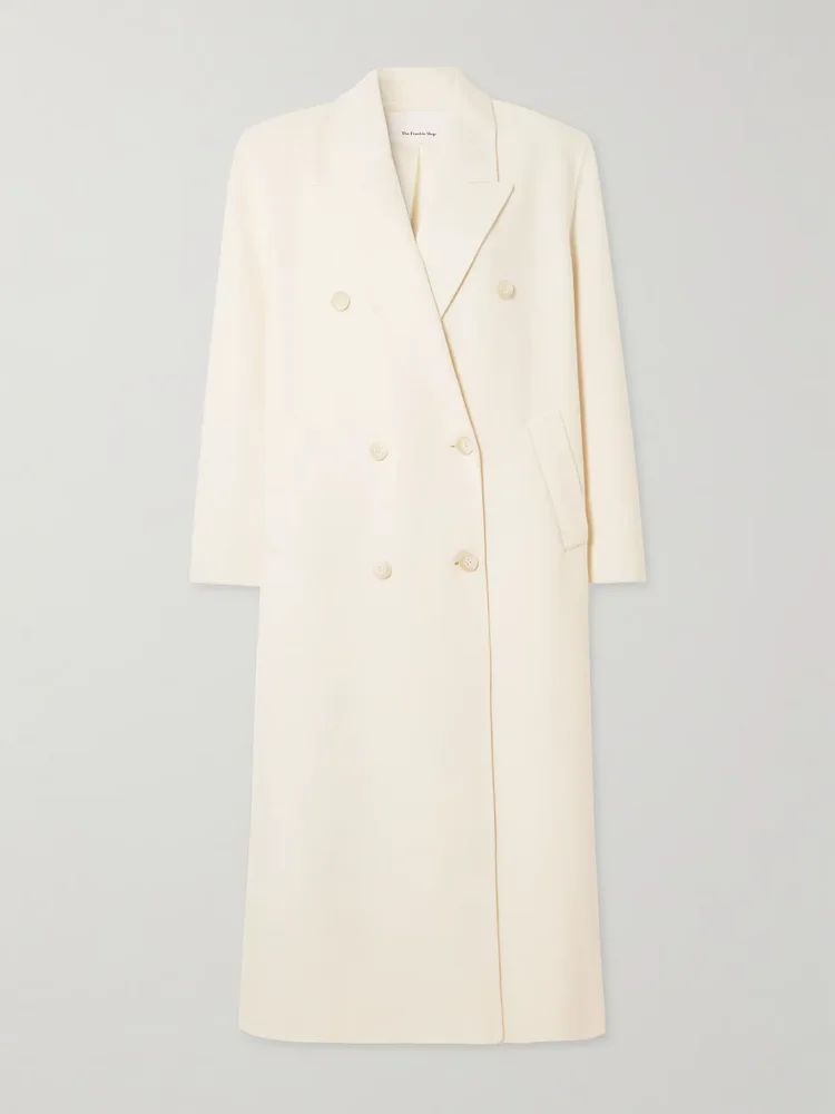 Gaia double-breasted wool-blend coat