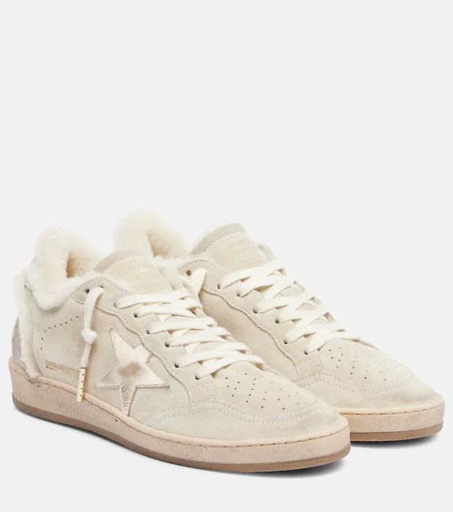 Ball Star shearling-lined suede sneakers