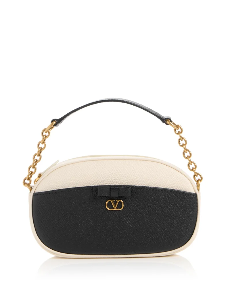 VLogo Mini Bow Leather Bag