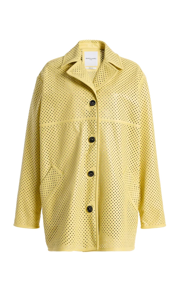 The Crawford Perforated Leather Coat