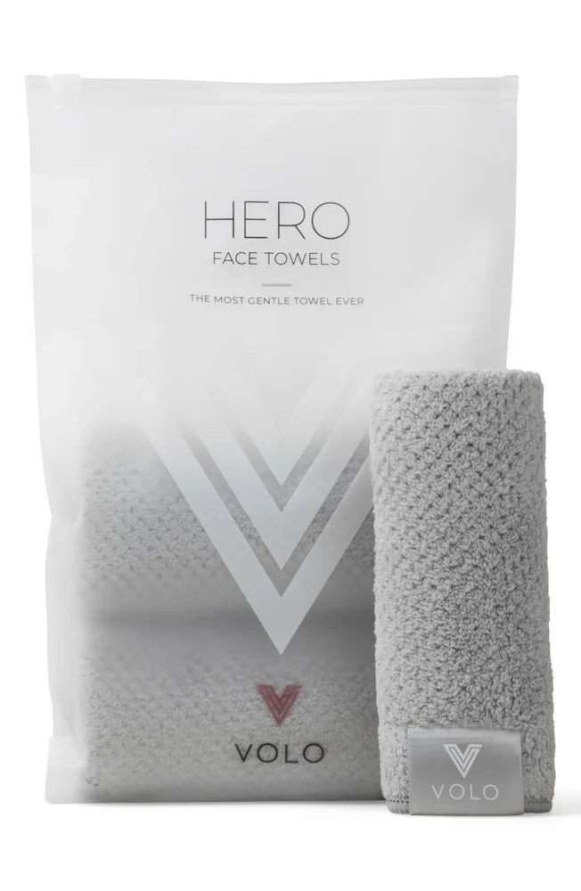 3-Pack Hero Face Towels in Salt White