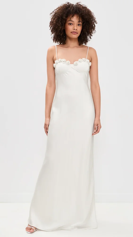 Lavena Floral Detail Maxi Dress