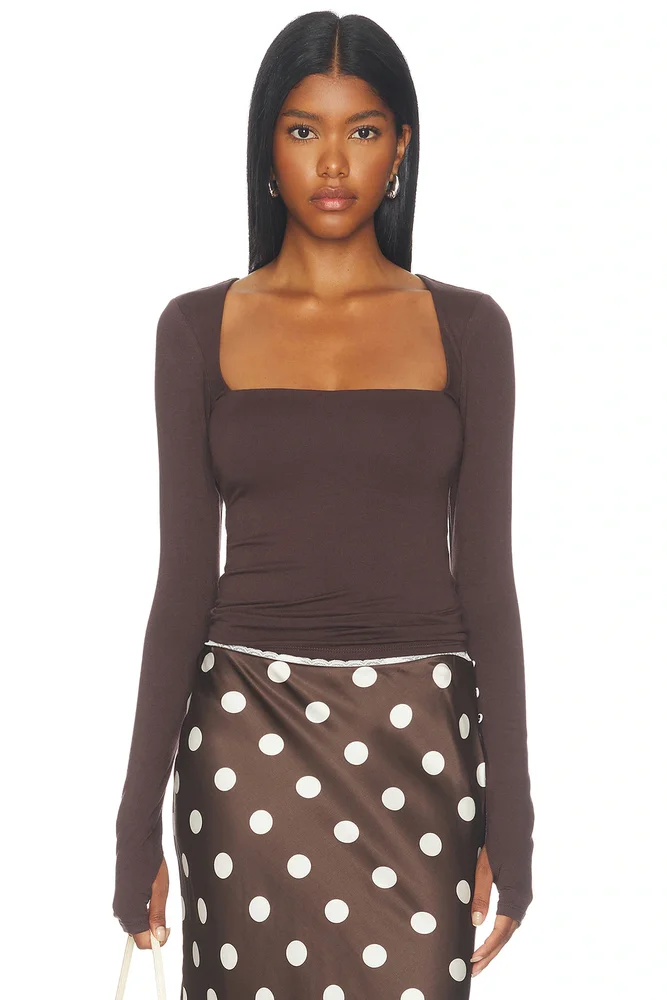 Ines Knit Crepe Top