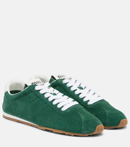 Plume suede sneakers (green)