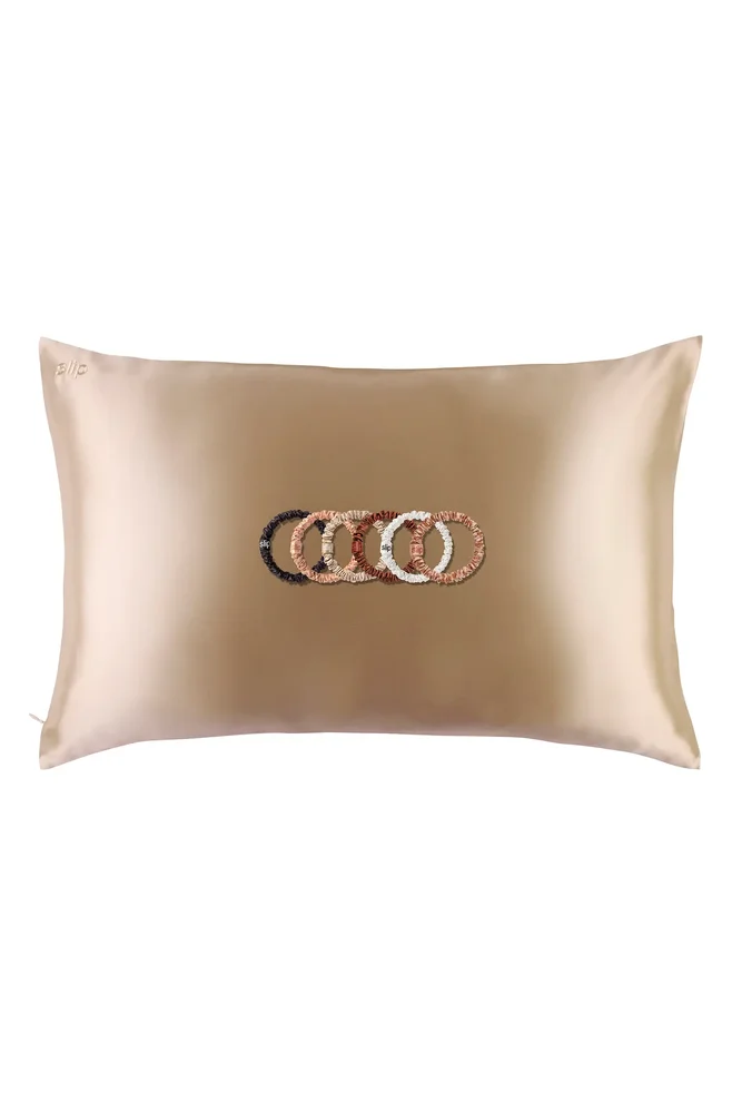 Pure Silk Pillowcase & Skinny Scrunchie Set