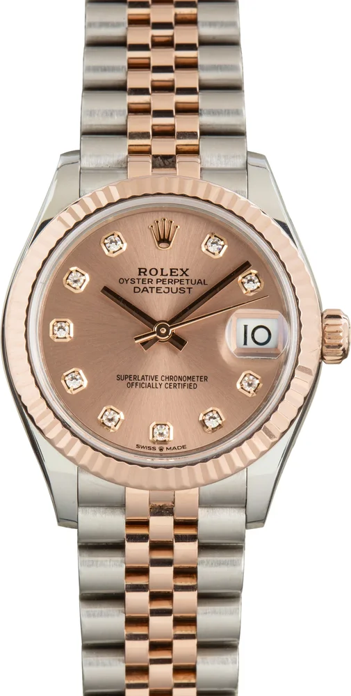 Pre-Owned Rolex Datejust 31 278271 Pink Diamond Dial Two-Tone Everose Rolesor