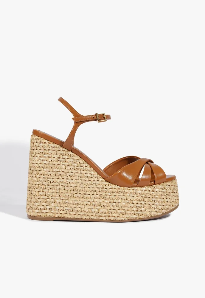 Keefa Raffia Wedge Sandal