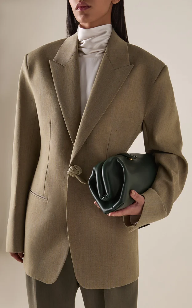 Tailored Wool-Linen Melange Toile Jacket