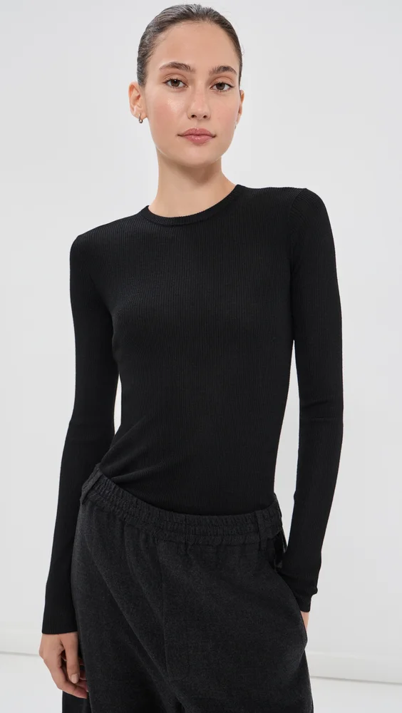 Feather Weight Ribbed Cutout Tee