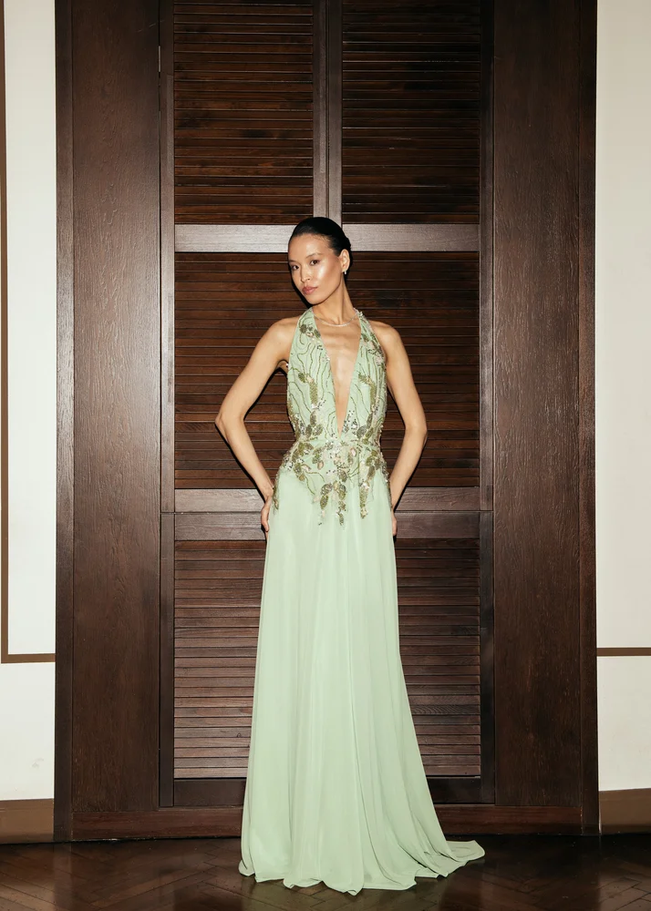 Aiya Sage Green Dress