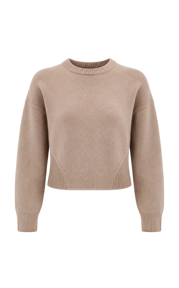 Cinched Cashmere Knit Sweater