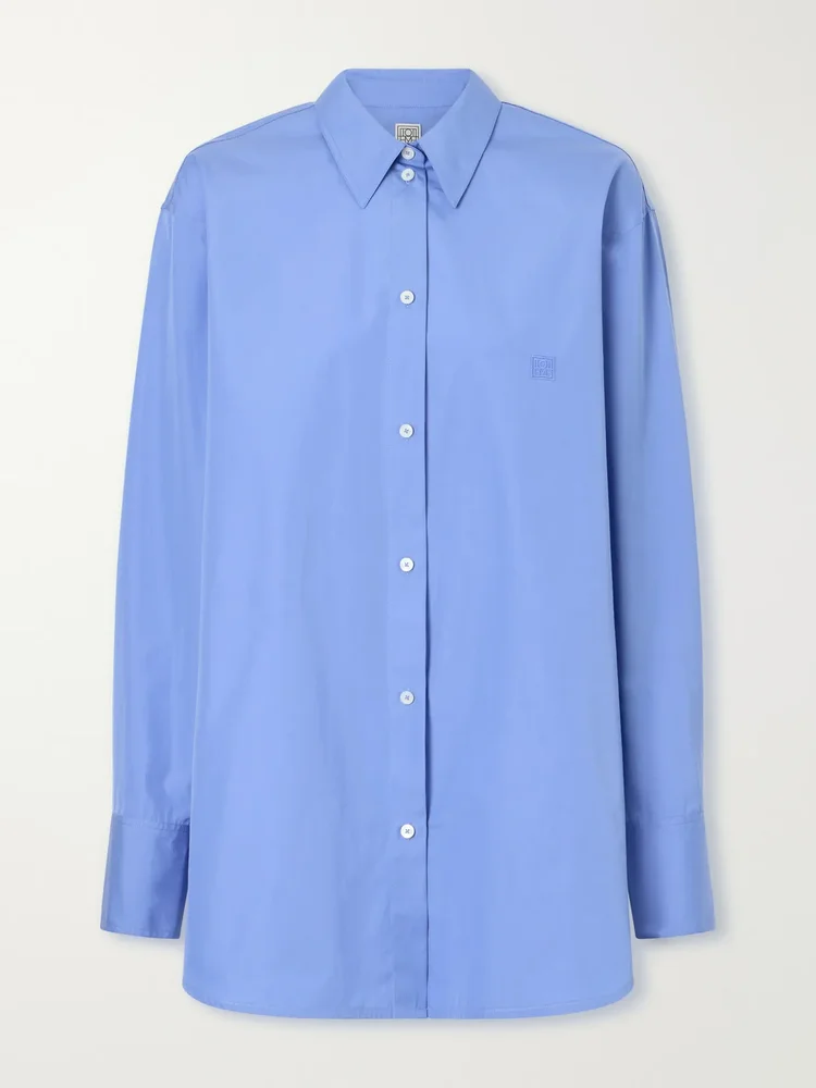 Embroidered Cotton Poplin Shirt