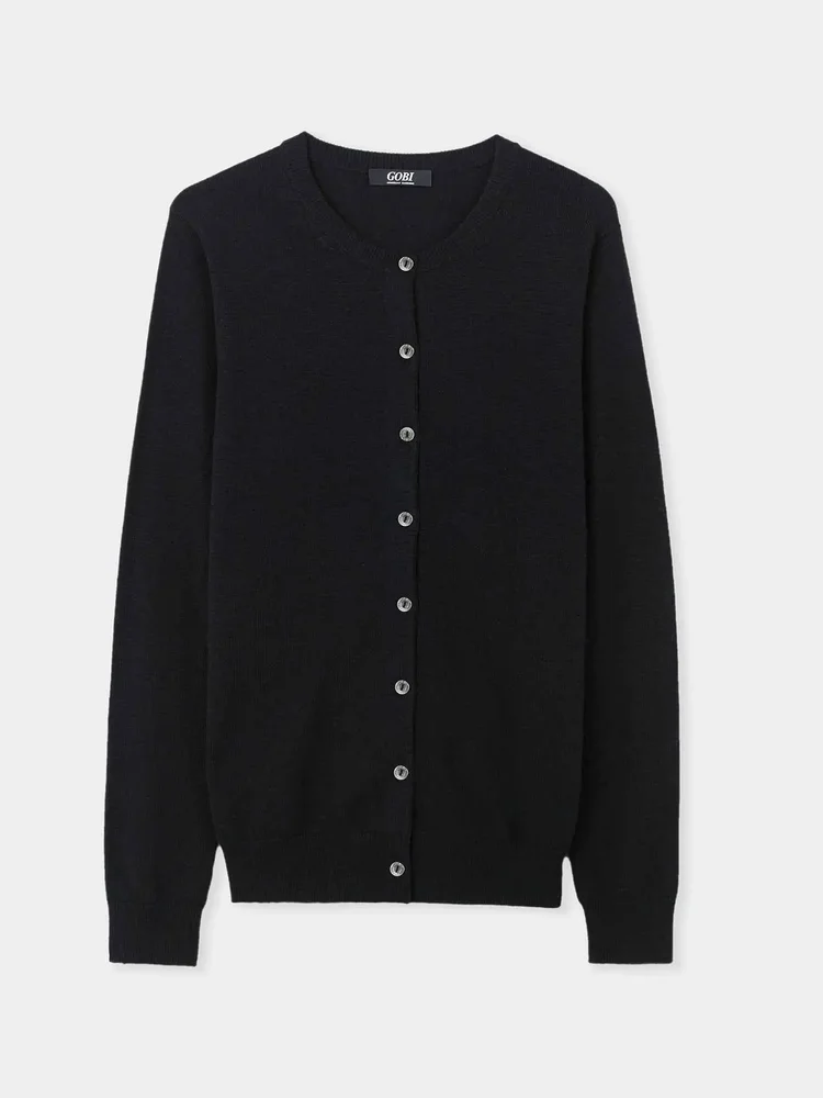 Timeless Cashmere Crewneck Cardigan