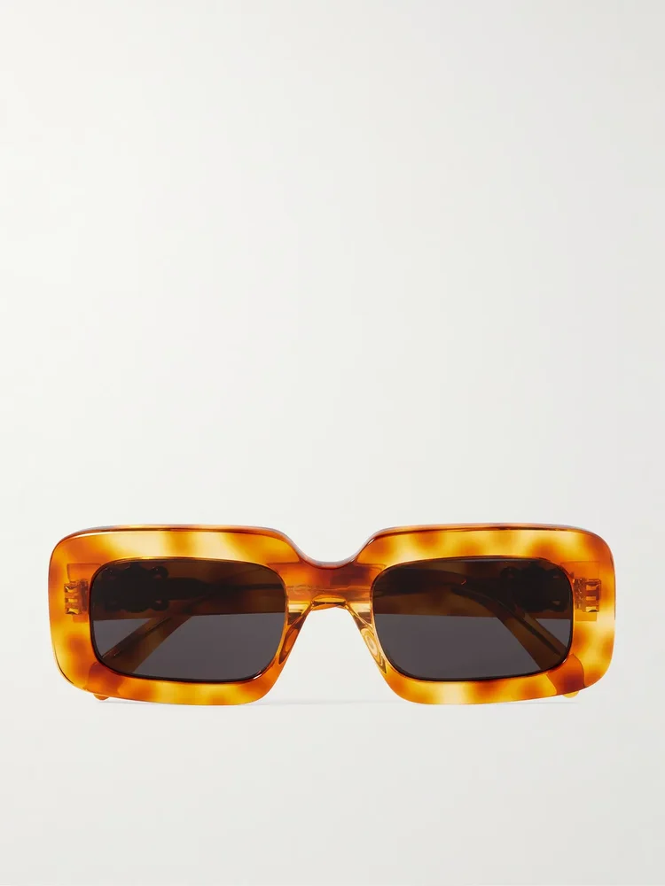 Triomphe oversized square-frame tortoiseshell acetate sunglasses