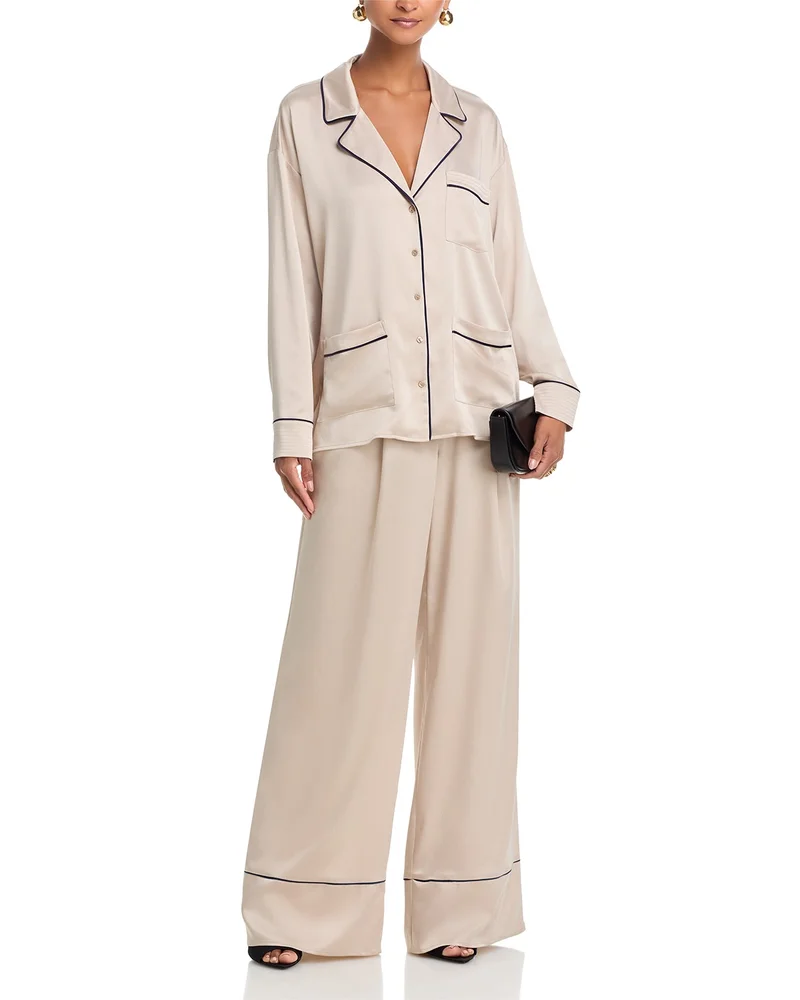 Mara Lapel Relaxed Blouse & Tavia Pull On Trousers