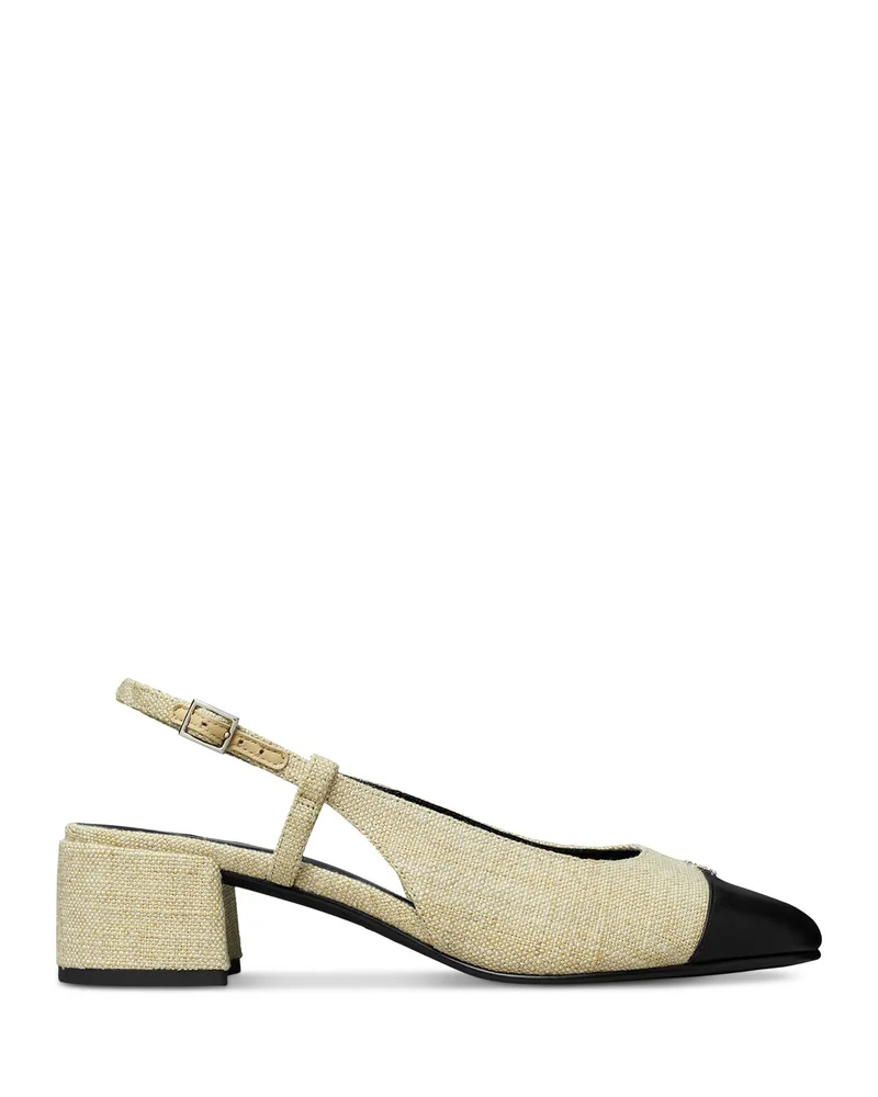Cap Toe Slingback Pumps