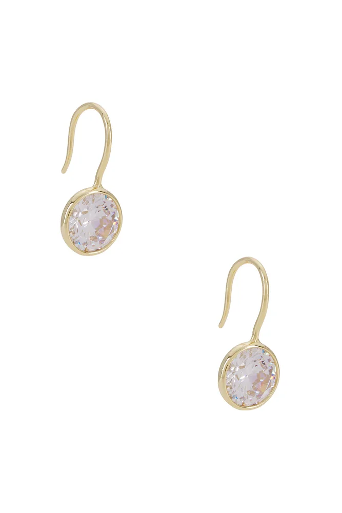 Bezel Drop Earring